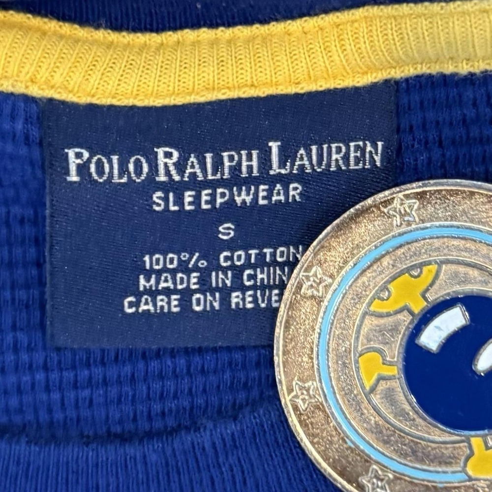 Polo Ralph Lauren Long Sleeve Waffle Knit Thermal Shirt Adult Size Small Casual - Picture 4 of 4